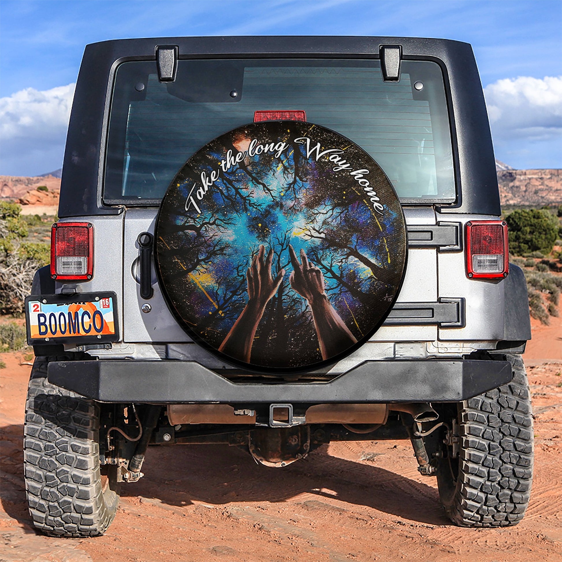 Take The Long Way Home Jeep Car Spare Tire Cover