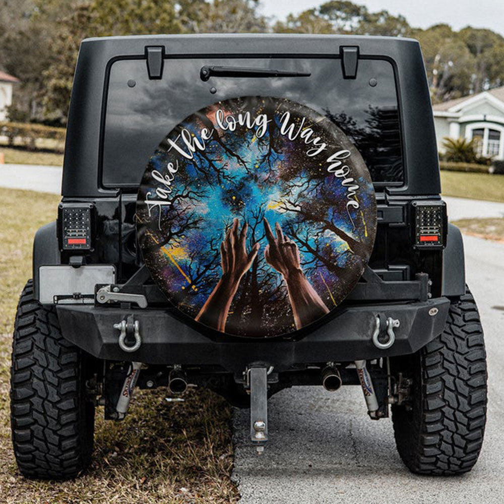 Take The Long Way Home Jeep Car Spare Tire Cover