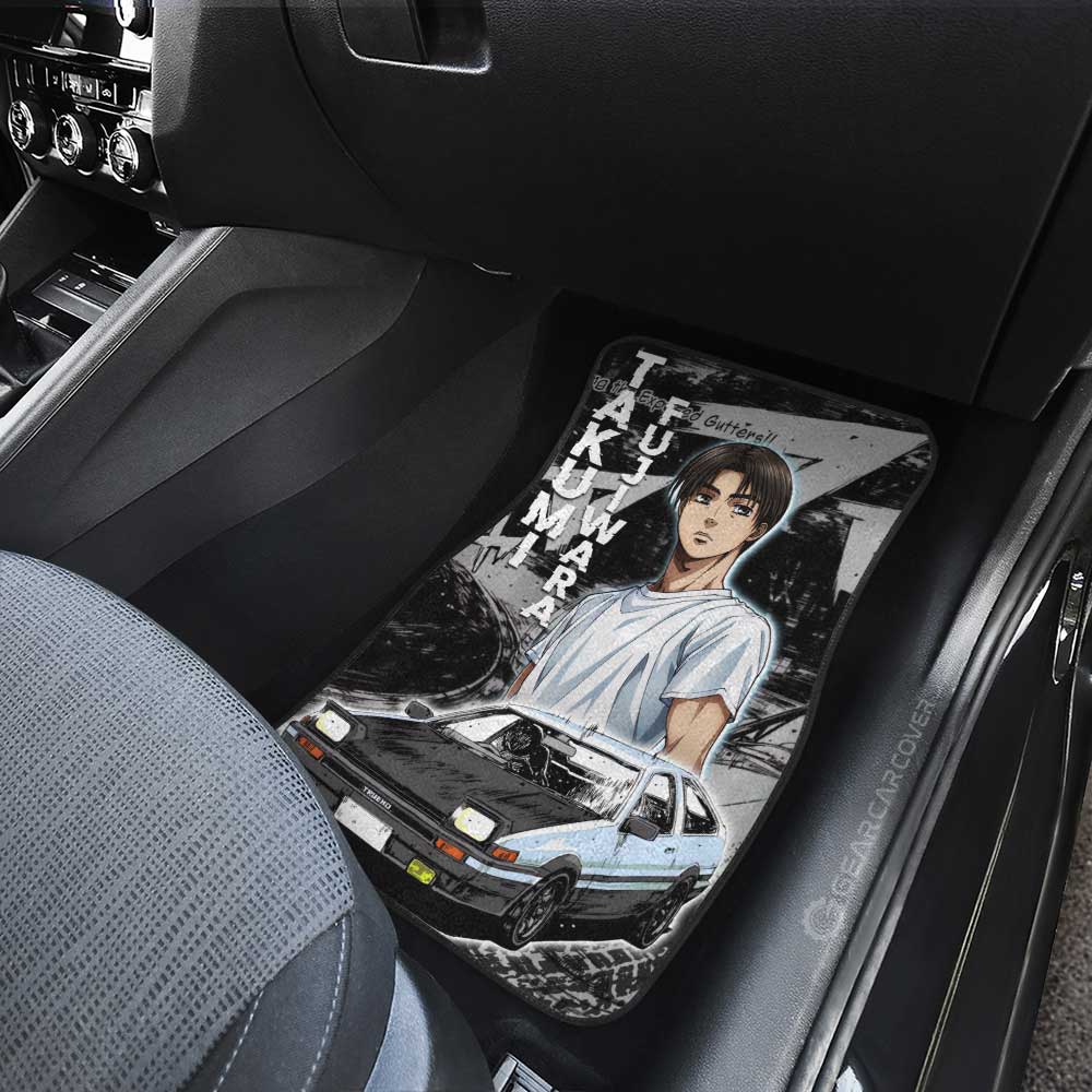 Takumi Fujiwara Car Floor Mats Custom Initial D Anime Car Accessories