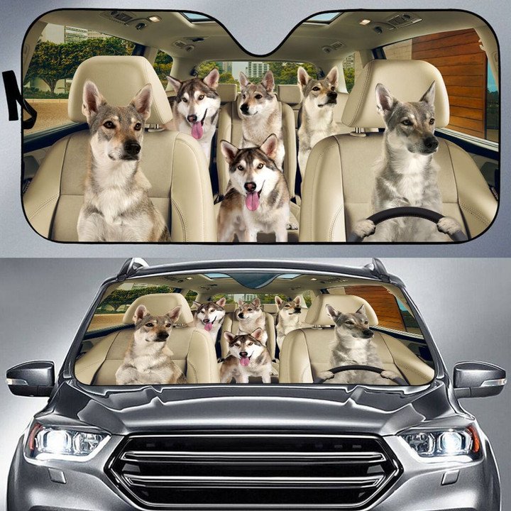 Tamaskan Car All Over Printed 3D Sun Shade