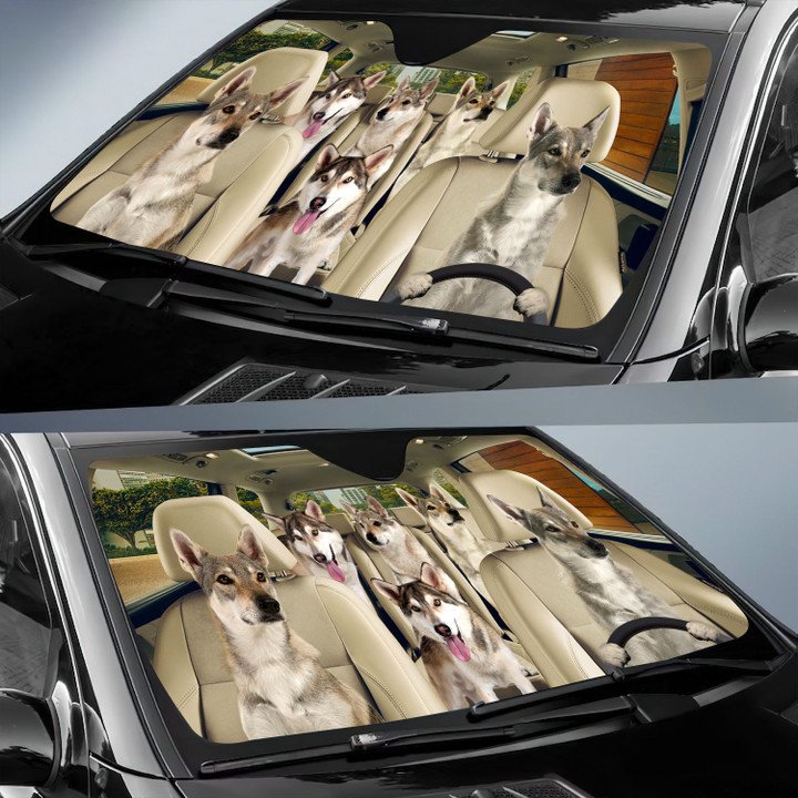 Tamaskan Car All Over Printed 3D Sun Shade