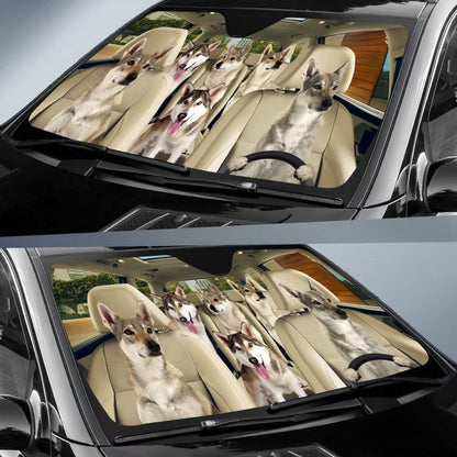 Tamaskan Car All Over Printed 3D Sun Shade