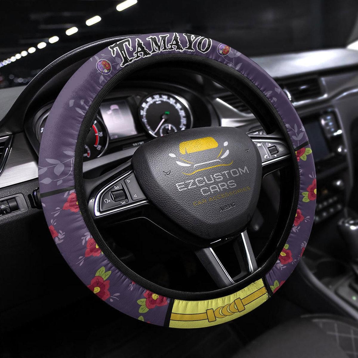Tamayo Demon Slayer Anime Steering Wheel Cover Custom Anime Car Accessories