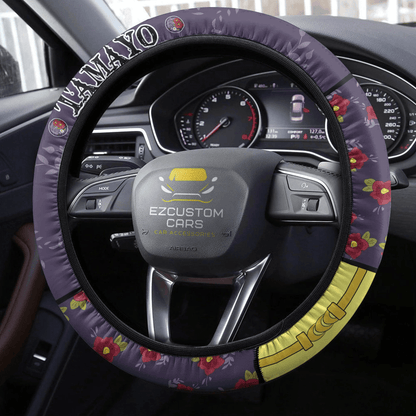 Tamayo Demon Slayer Anime Steering Wheel Cover Custom Anime Car Accessories
