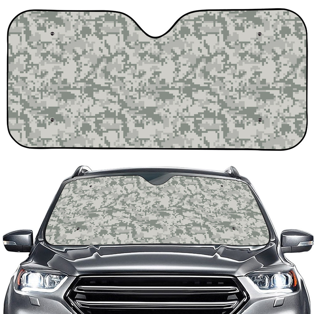 Tan Digital Camo Pattern Print Car Windshield Sun Shade