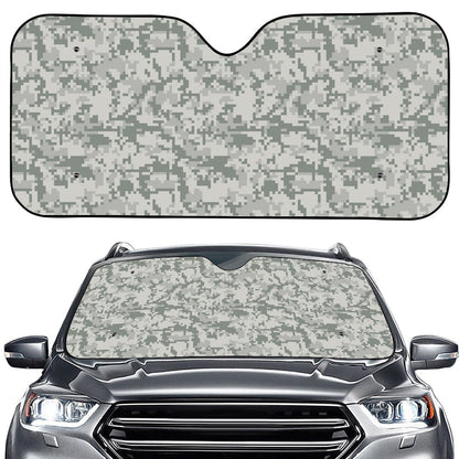 Tan Digital Camo Pattern Print Car Windshield Sun Shade
