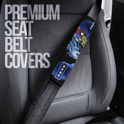 Tanjiro And Giyuu Seat Belt Covers Custom Anime Demon Slayer Car Interior Accessories