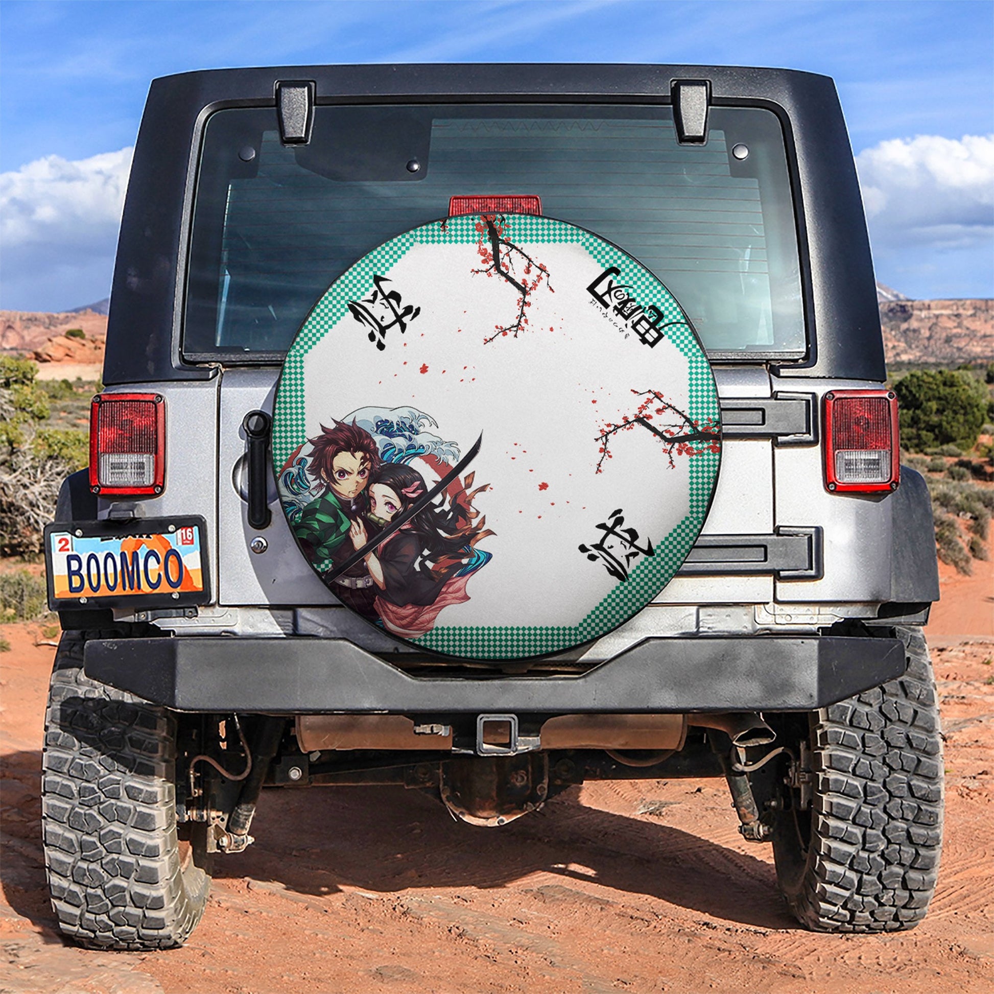 Tanjiro And Nejuko Demon Slayer Anime Car Spare Tire Cover