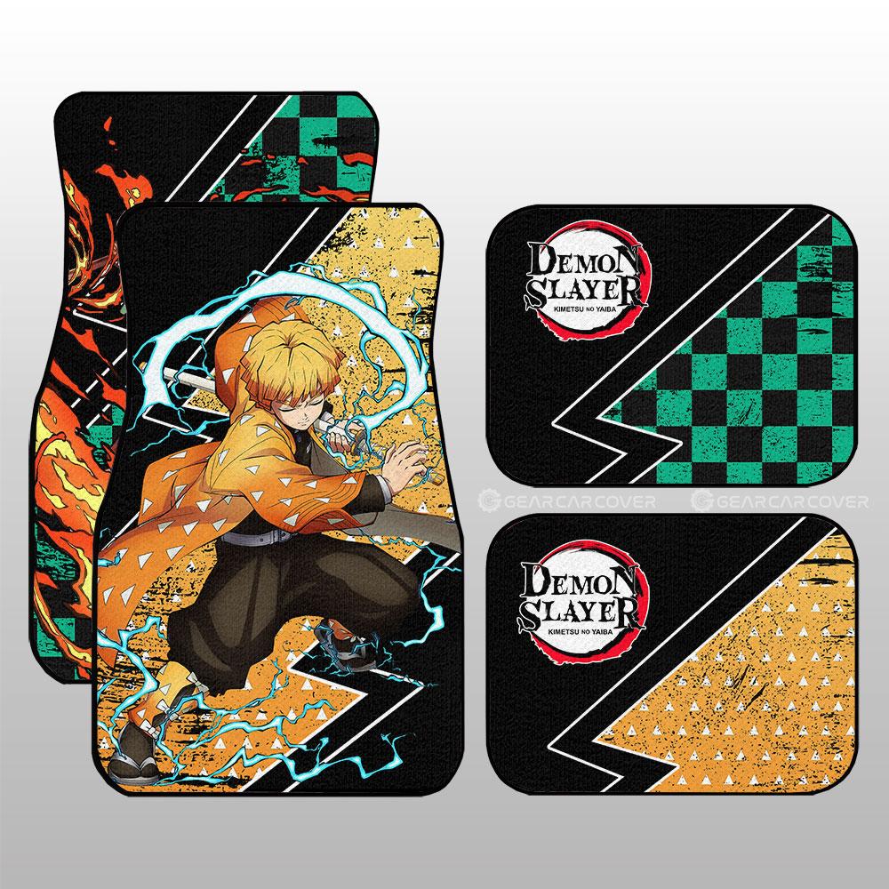 Tanjiro And Zenitsu Car Floor Mats Custom Anime Demon Slayer Car Accessories