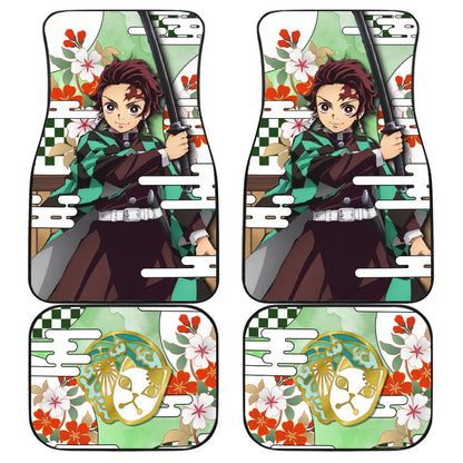 Tanjiro Car Floor Mats Custom Demon Slayer Anime Car Accessories