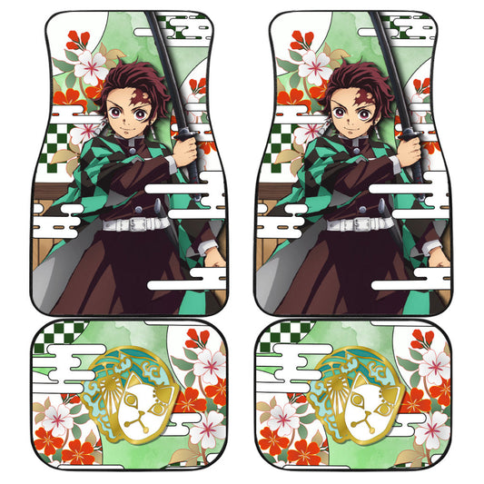 Tanjiro Car Floor Mats Custom Demon Slayer Anime Car Accessories