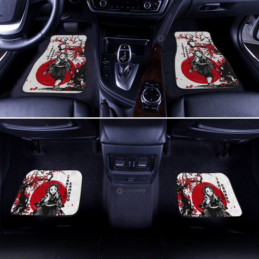 Tanjiro Car Floor Mats Custom Japan Style Anime Demon Slayer Car Accessories