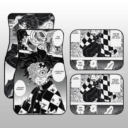 Tanjiro Car Floor Mats Custom Kimetsu No Yaiba Manga Car Accessories