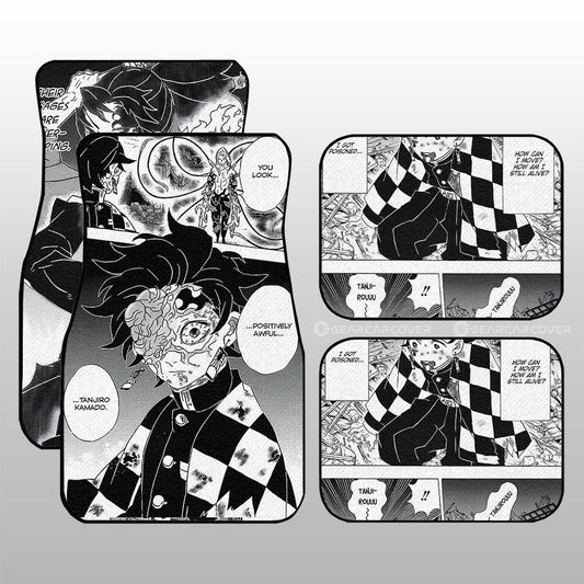 Tanjiro Car Floor Mats Custom Kimetsu No Yaiba Manga Car Accessories