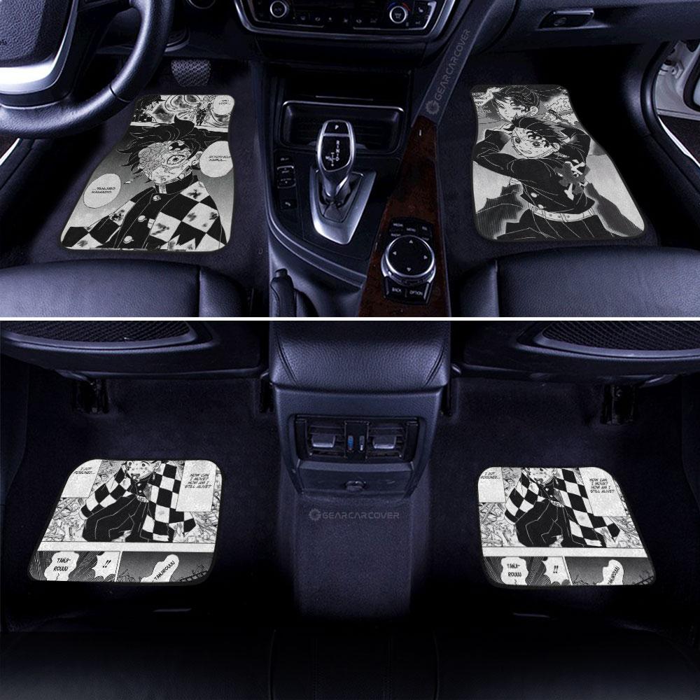 Tanjiro Car Floor Mats Custom Kimetsu No Yaiba Manga Car Accessories