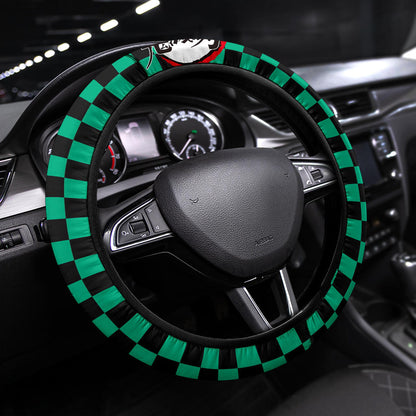 Tanjiro Demon Slayer Premium Car Steering Wheel Cover Style 1