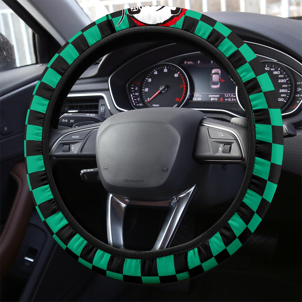 Tanjiro Demon Slayer Premium Car Steering Wheel Cover Style 1