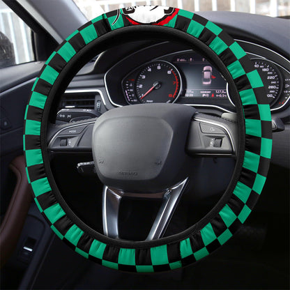 Tanjiro Demon Slayer Premium Car Steering Wheel Cover Style 1