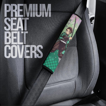 Tanjiro Demon Slayers Anime Car Seat Belt Cover Custom Car Accessories