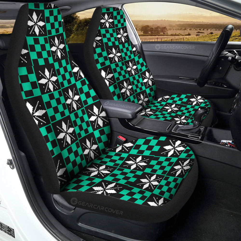 Tanjiro Kamado Car Seat Covers Custom Anime Car Accessories