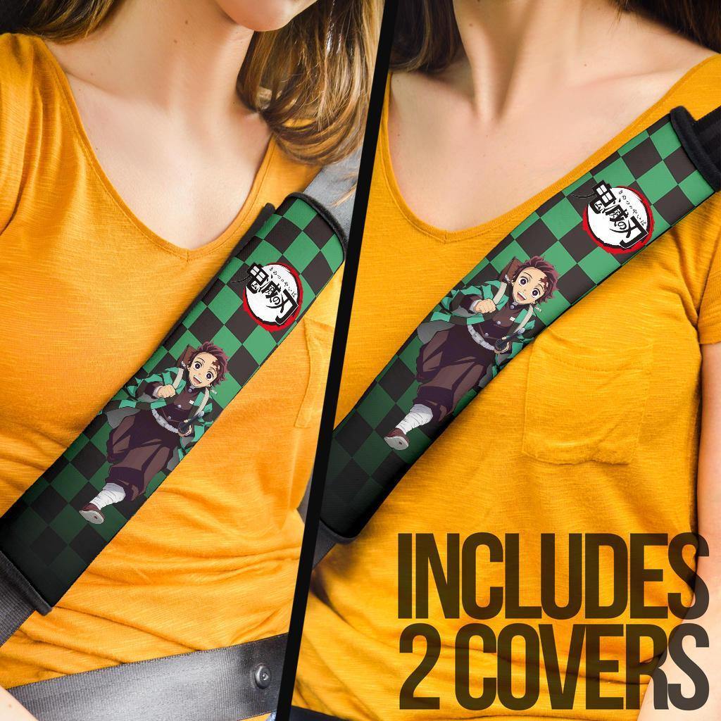 Tanjiro Kamado Demon Slayers Anime Car Seat Belt Cover Custom Car Accessories