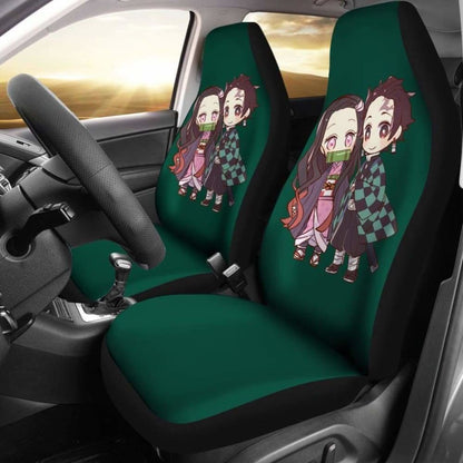 Tanjiro Kamado & Nezuko Kamado Kimetsu No Yaiba Car Seat Covers Universal Fit 051012