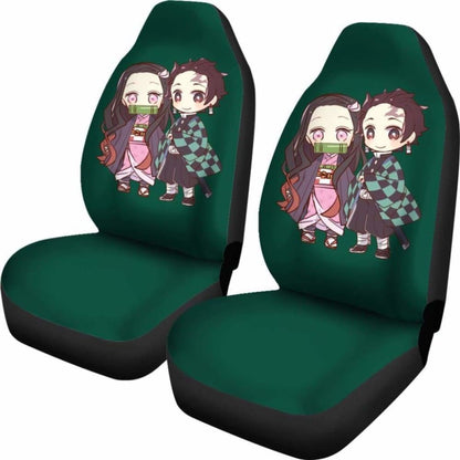Tanjiro Kamado & Nezuko Kamado Kimetsu No Yaiba Car Seat Covers Universal Fit 051012