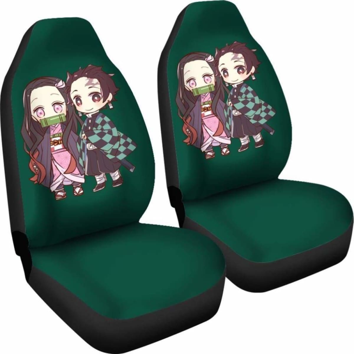 Tanjiro Kamado & Nezuko Kamado Kimetsu No Yaiba Car Seat Covers Universal Fit 051012