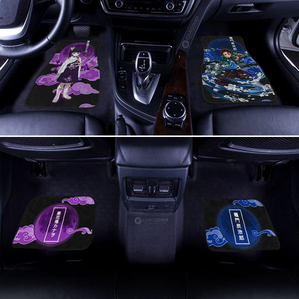 Tanjiro & Kanao Car Floor Mats Custom Demon Slayer Anime Car Interior Accessories