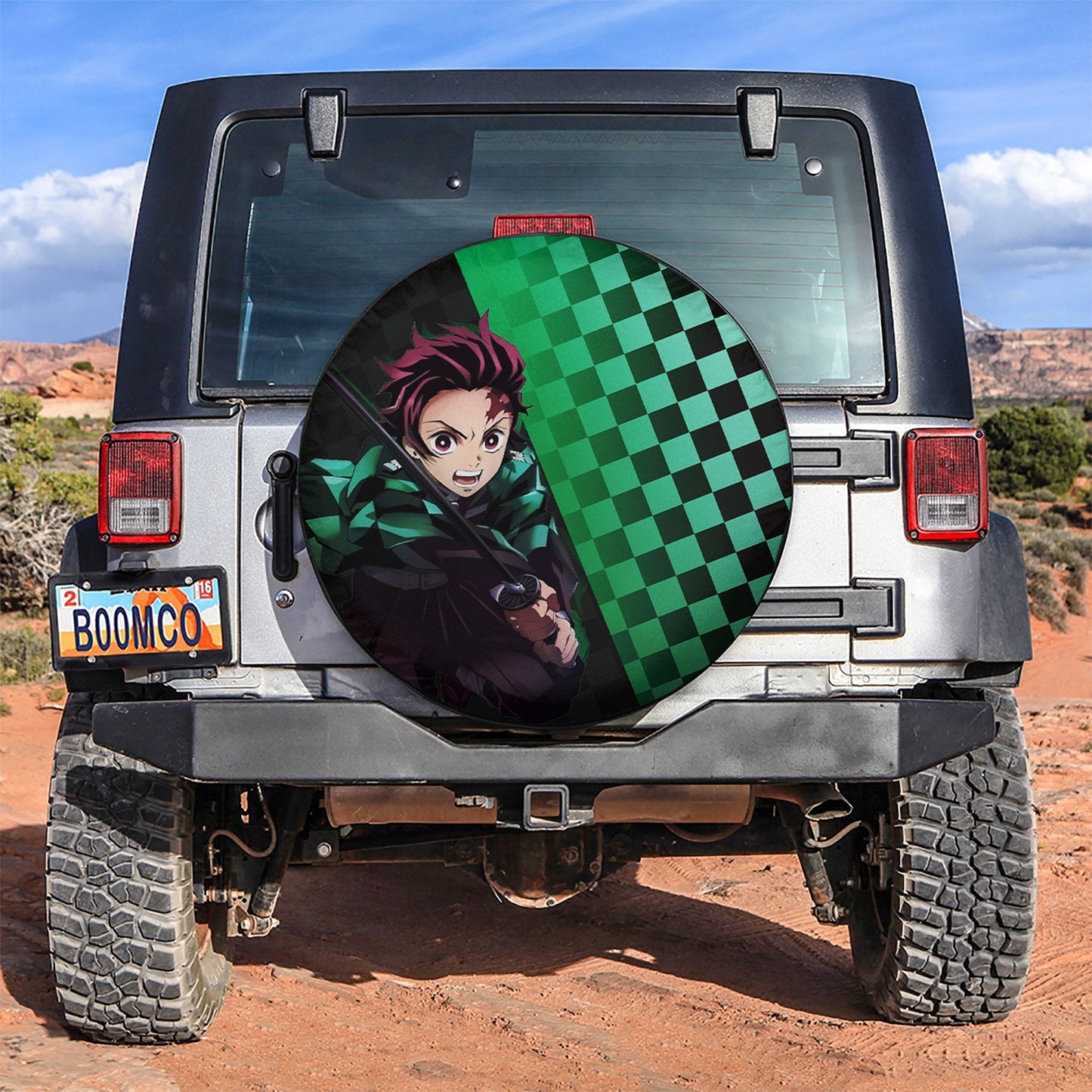 Tanjiro Style Demon Slayer Anime Car Spare Tire Cover