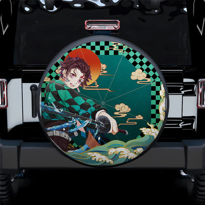 Tanjiro Style Demon Slayer Car Spare Tire Cover