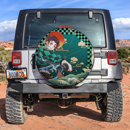 Tanjiro Style Demon Slayer Car Spare Tire Cover