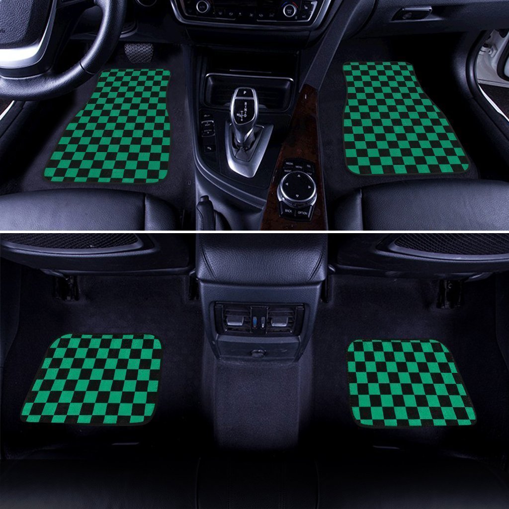 Tanjiro Uniform Car Floor Mats Custom Demon Slayer Anime Car Accessories