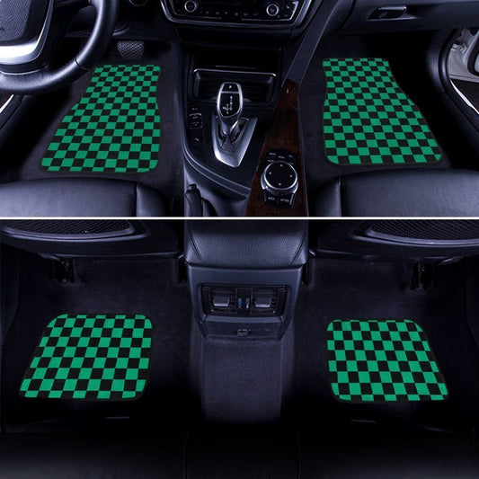 Tanjiro Uniform Car Floor Mats Custom Demon Slayer Anime Car Accessories