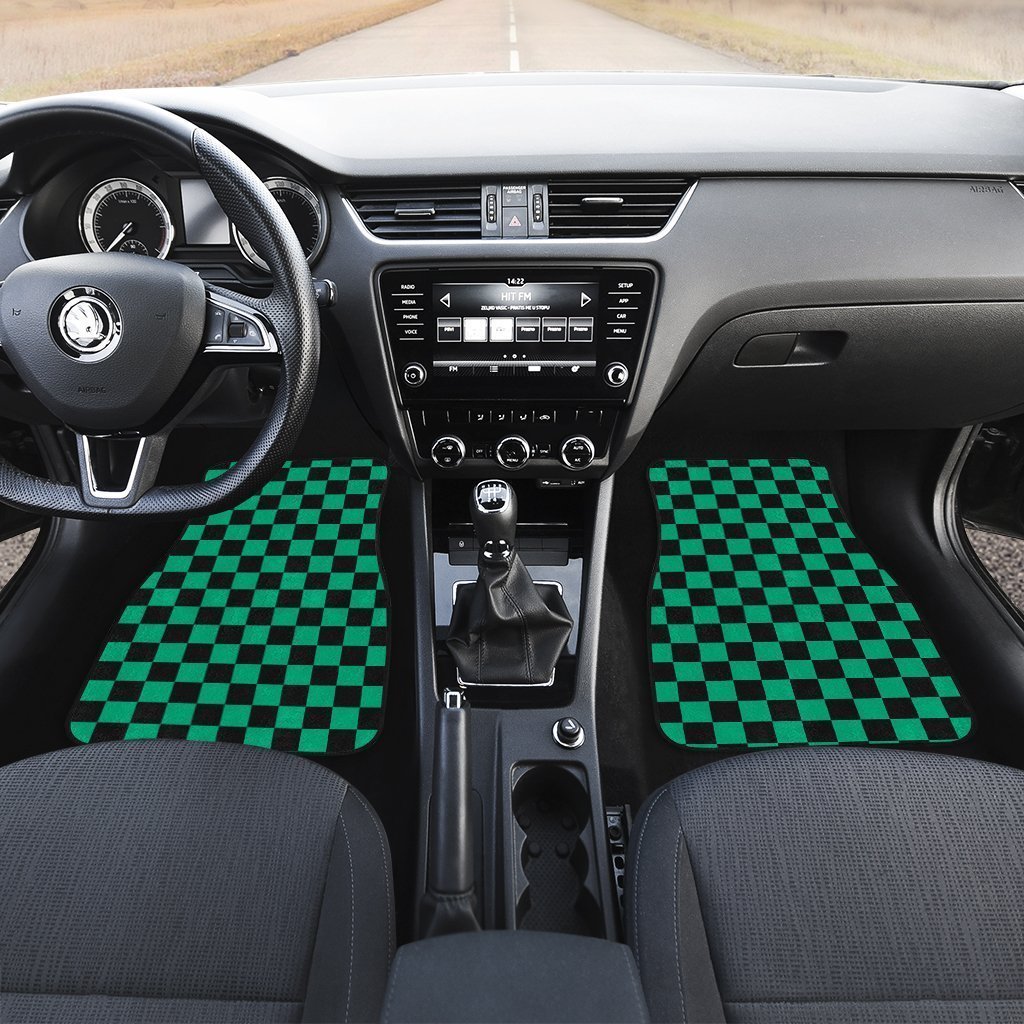 Tanjiro Uniform Car Floor Mats Custom Demon Slayer Anime Car Accessories