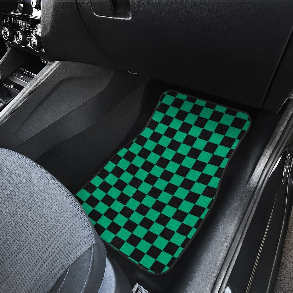Tanjiro Uniform Car Floor Mats Custom Demon Slayer Anime Car Accessories