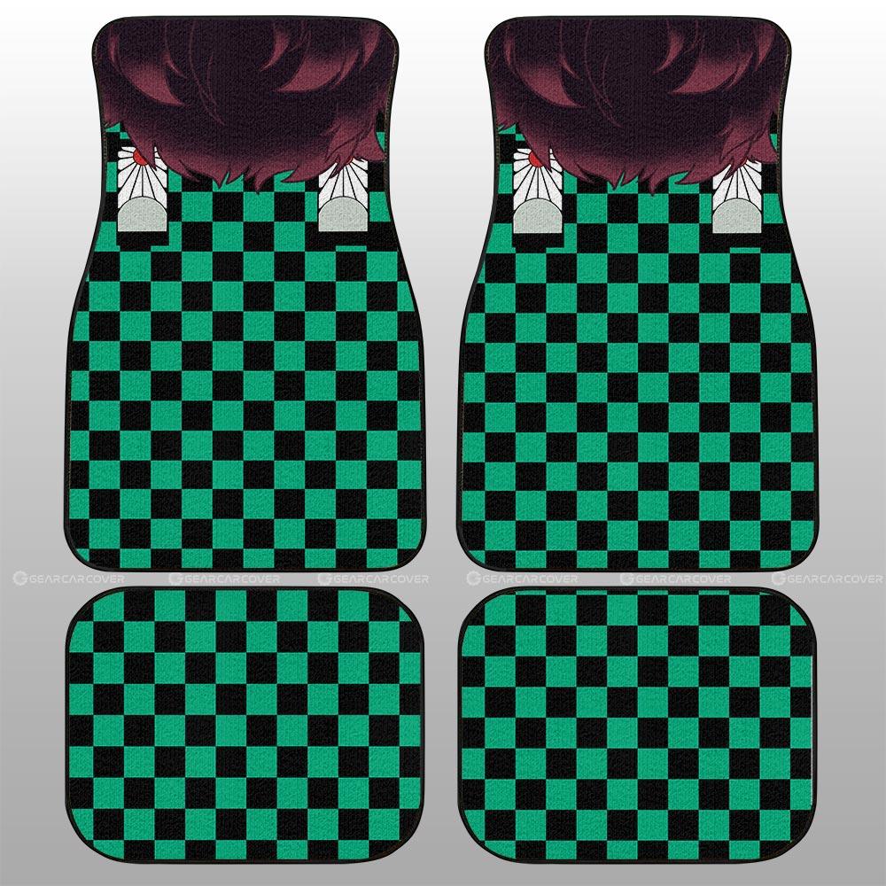 Tanjiro Uniform Car Floor Mats Custom Hairstyle Demon Slayer Anime Car Interior Accessories