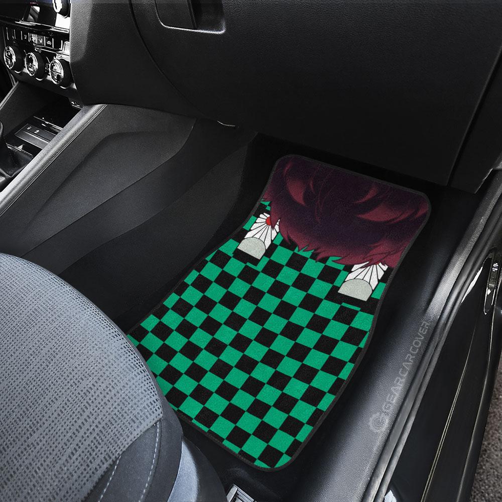 Tanjiro Uniform Car Floor Mats Custom Hairstyle Demon Slayer Anime Car Interior Accessories
