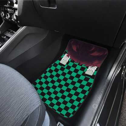 Tanjiro Uniform Car Floor Mats Custom Hairstyle Demon Slayer Anime Car Interior Accessories