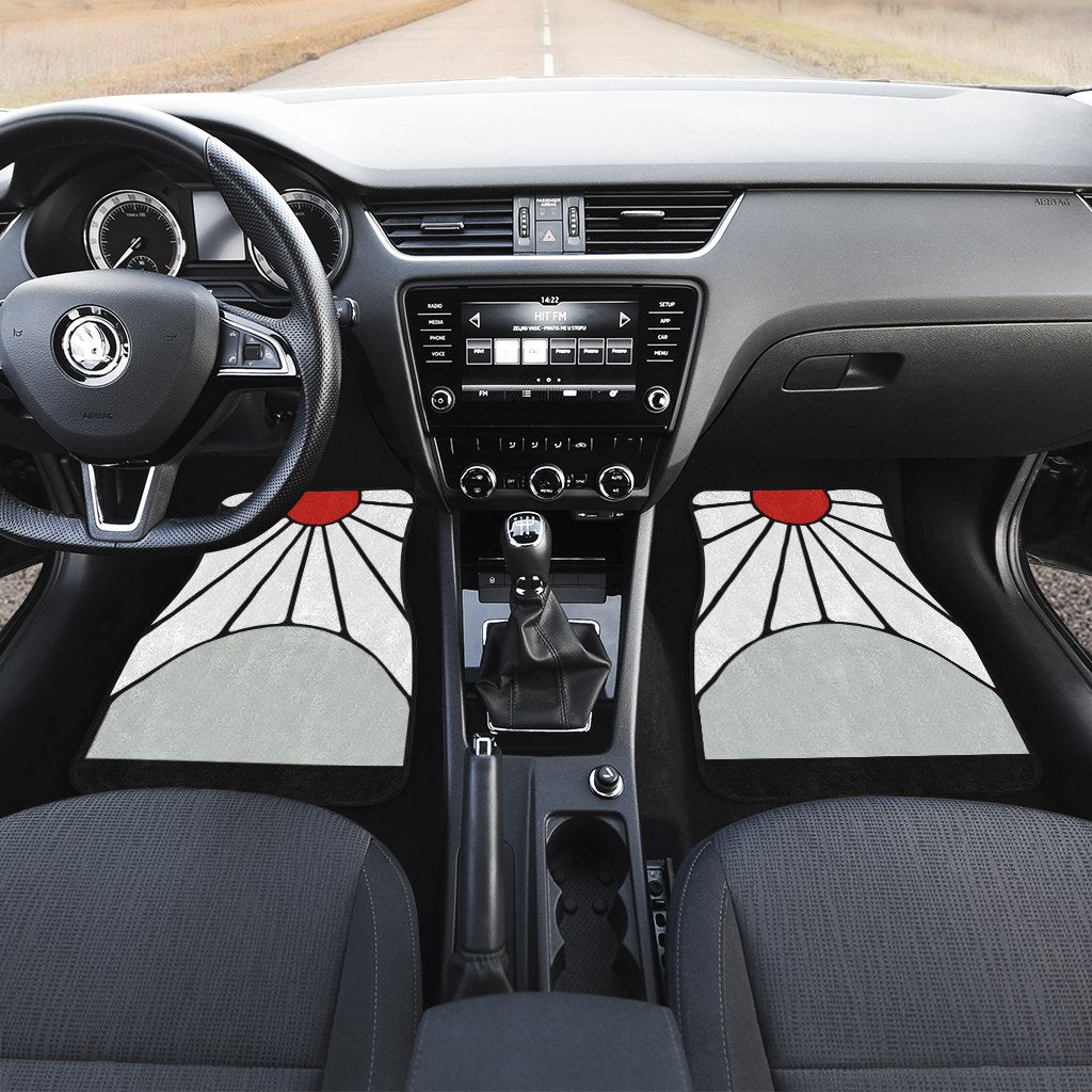 Tanjiro's Hanafuda Earrings Car Floor Mats Custom Demon Slayer Car Accessories