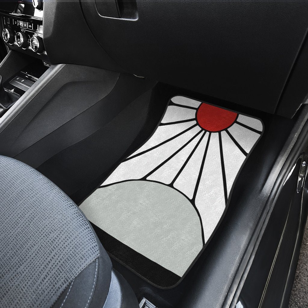 Tanjiro's Hanafuda Earrings Car Floor Mats Custom Demon Slayer Car Accessories