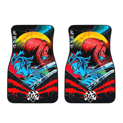 Tanjiro x Nezuko Car Floor Mats Custom Demon Slayer Anime Car Accessories