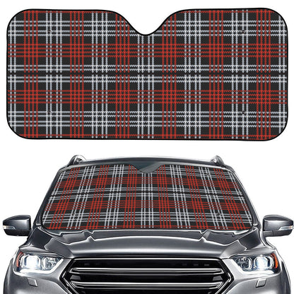 Tartan Knitted Pattern Print Car Windshield Sun Shade