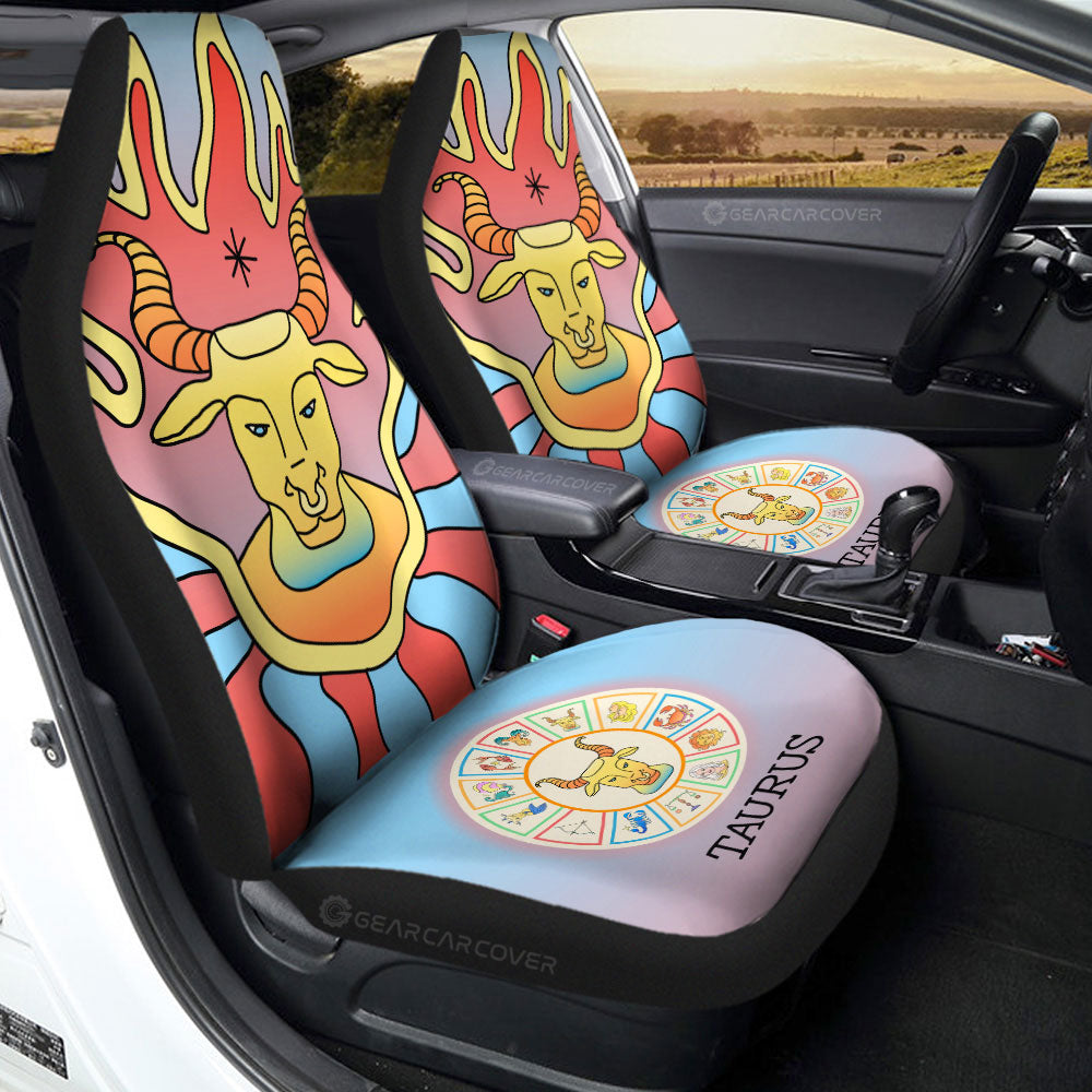 Taurus Colorful Car Seat Covers Custom Zodiac Car Accessories