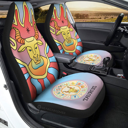 Taurus Colorful Car Seat Covers Custom Zodiac Car Accessories