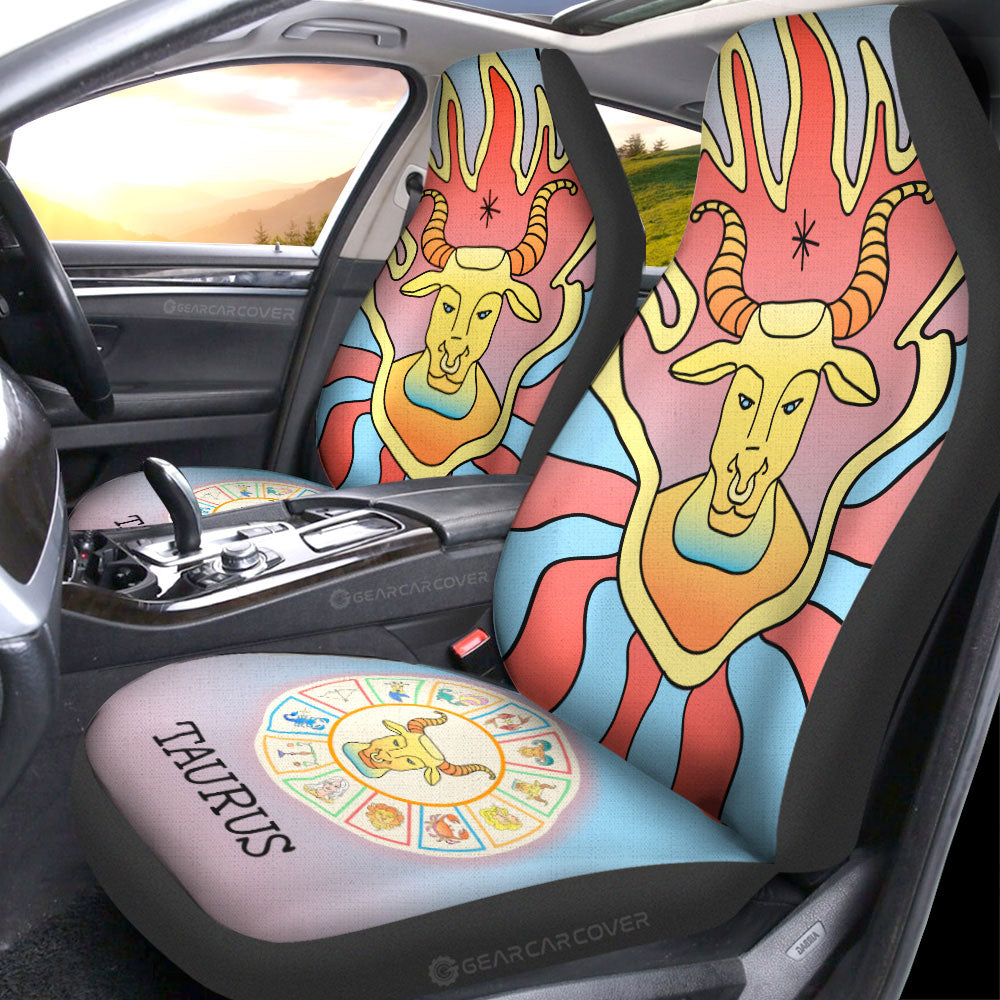 Taurus Colorful Car Seat Covers Custom Zodiac Car Accessories