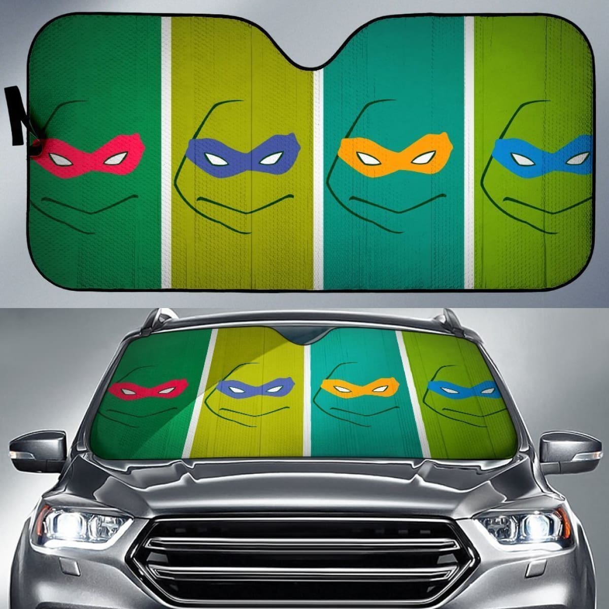 Teenage Mutant Ninja Turtles Face Auto Sun Shade Nh07 Universal Fit 111204