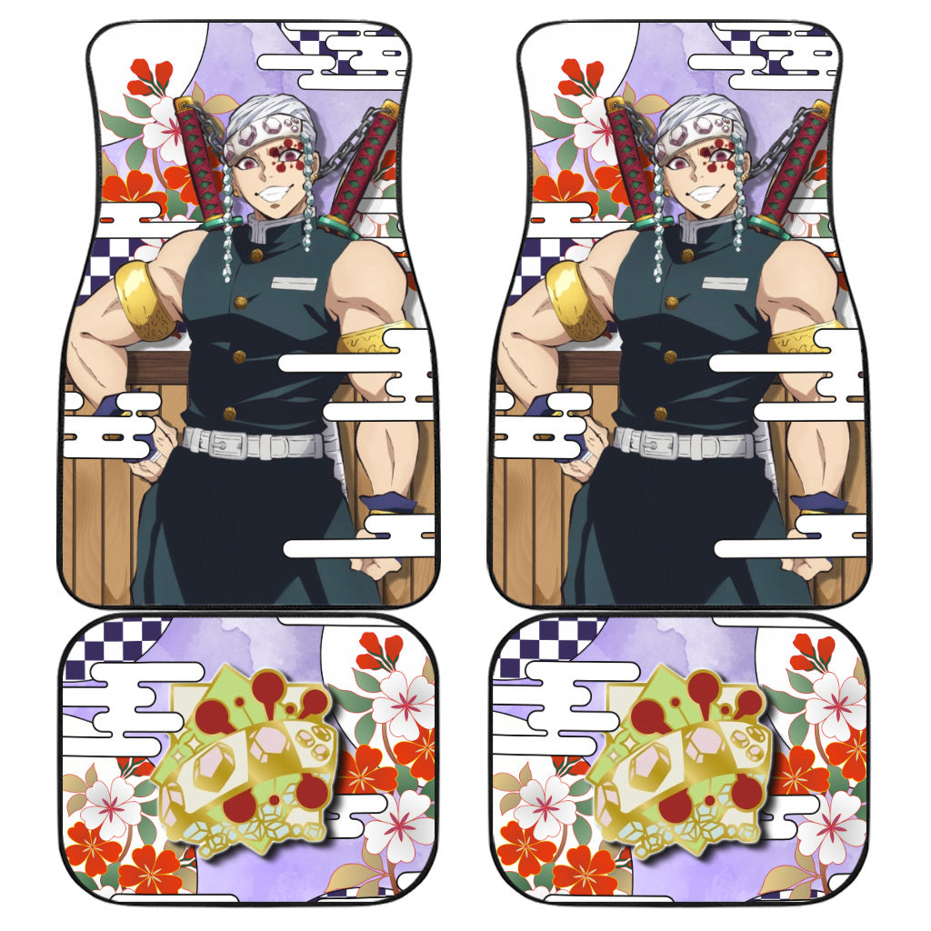 Tengen Uzui Car Floor Mats Custom Demon Slayer Anime Car Accessories