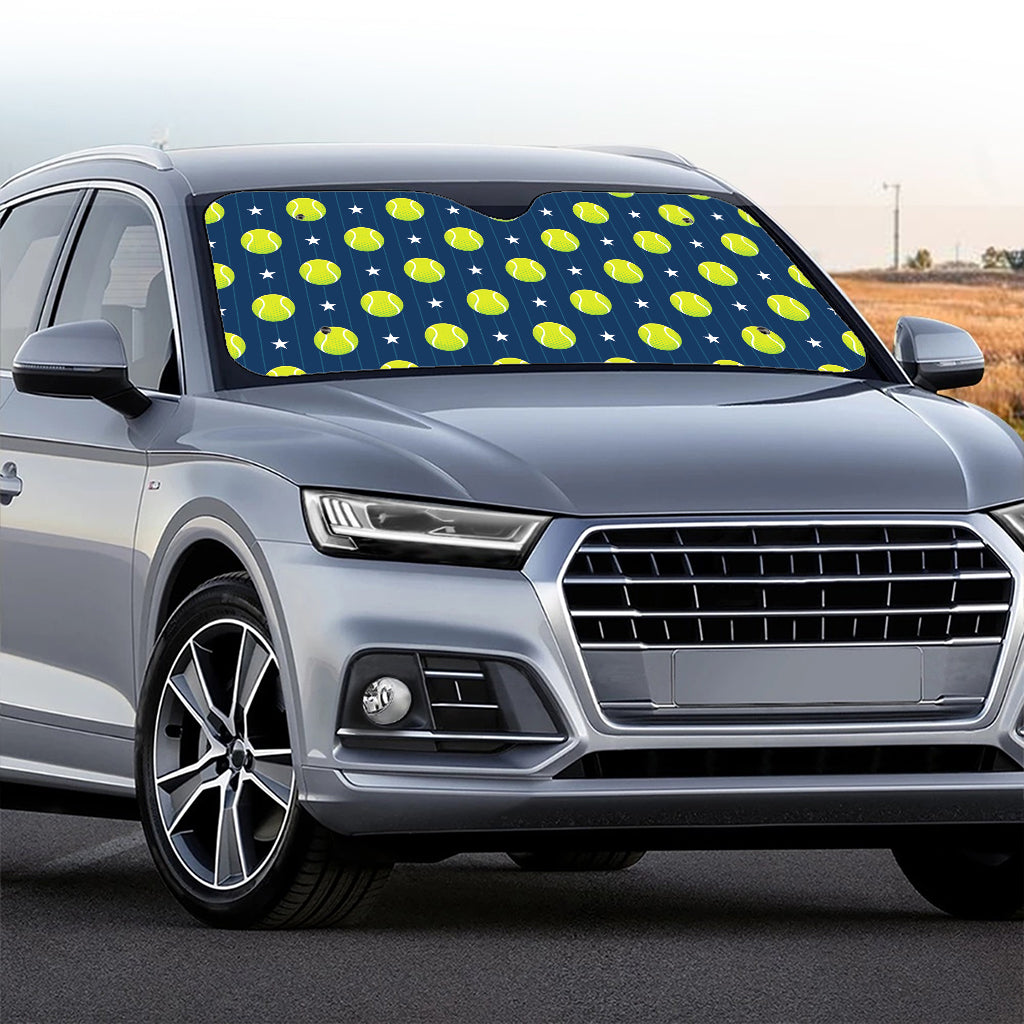 Tennis Sport Pattern Print Car Windshield Sun Shade