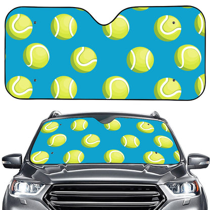 Tennis Theme Pattern Print Car Windshield Sun Shade